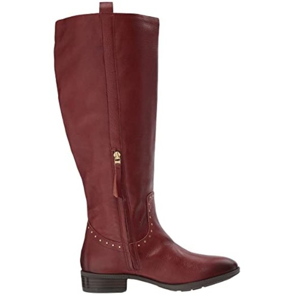 SAM EDELMAN Leather “Prina” Red Riding Boots NEW - Picture 6 of 7